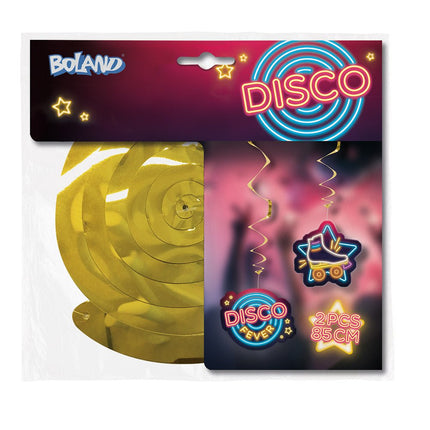 Hangdecoratie Disco Fever 85cm 2st van Boland koop je bij Partywinkel