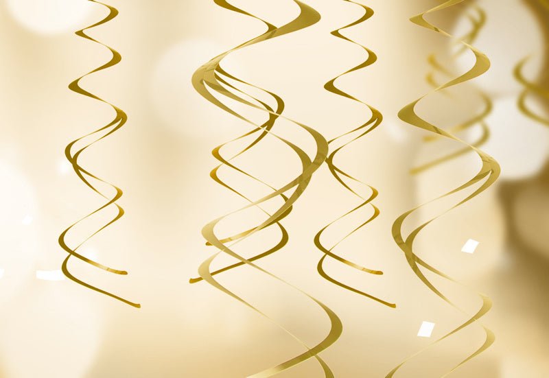 Hangdecoratie Goud 5st van Partydeco koop je bij Partywinkel