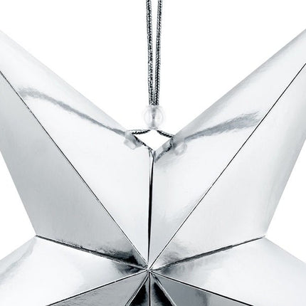 Hangdecoratie Ster Zilver 45cm van Partydeco koop je bij Partywinkel