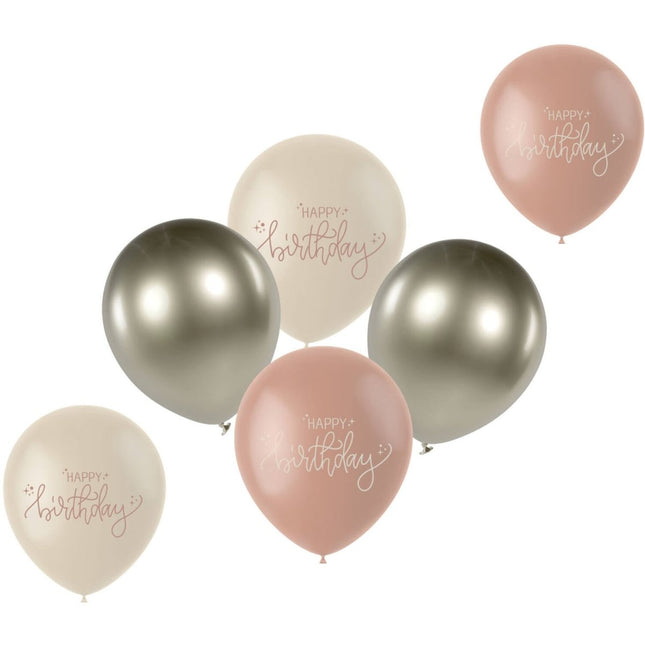 Happy Birthday Ballonnen 33cm 6st van Folat koop je bij Partywinkel