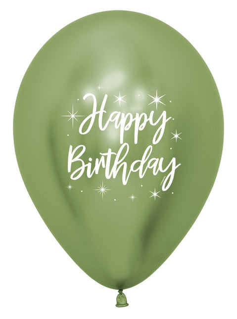 Happy Birthday Ballonnen Gekleurd 30cm 25st van Sempertex koop je bij Partywinkel