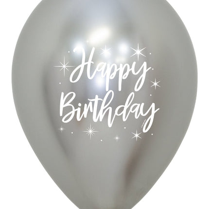 Happy Birthday Ballonnen Gekleurd 30cm 25st van Sempertex koop je bij Partywinkel