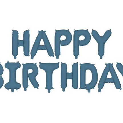 Happy Birthday Ballonnen Set Blauw Leeg 35cm van Partydeco koop je bij Partywinkel