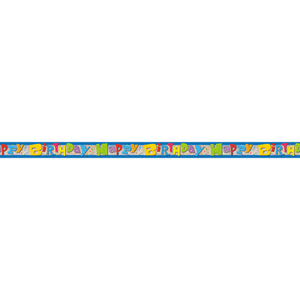 Happy Birthday Banner 3,65m van Unique koop je bij Partywinkel