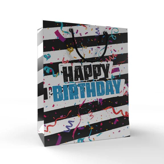 Happy Birthday Cadeautasje 21cm 12st van VDV Benefit koop je bij Partywinkel