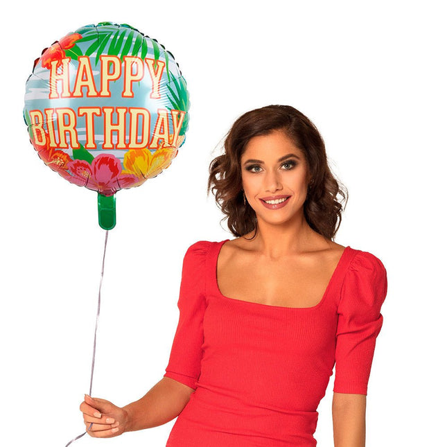 Happy Birthday Helium Ballon Dubbelzijdig Leeg 45cm van Boland koop je bij Partywinkel