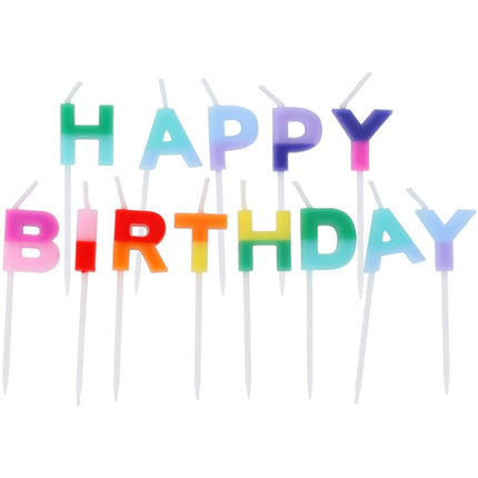 Happy Birthday Kaars 6cm 13st van Folat koop je bij Partywinkel