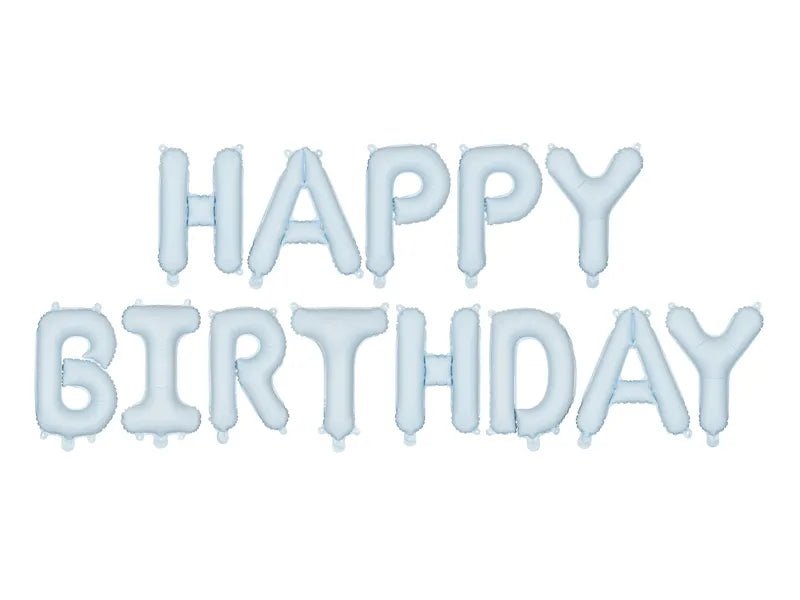 Happy Birthday Letter Ballon Blauw 3,4m van Partydeco koop je bij Partywinkel