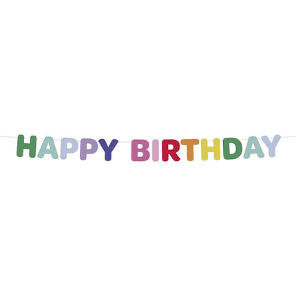 Happy Birthday Letterslinger Gekleurd 4m van Folat koop je bij Partywinkel