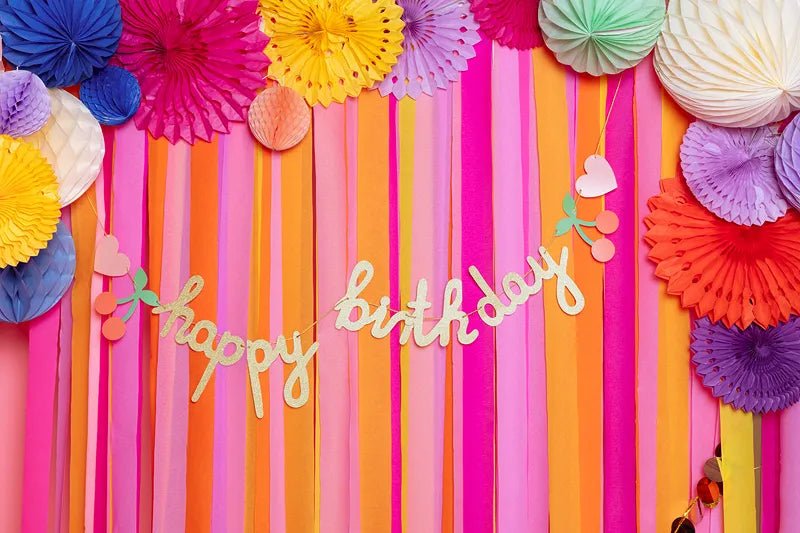 Happy Birthday Letterslinger Goud Met Lint 2m van Partydeco koop je bij Partywinkel