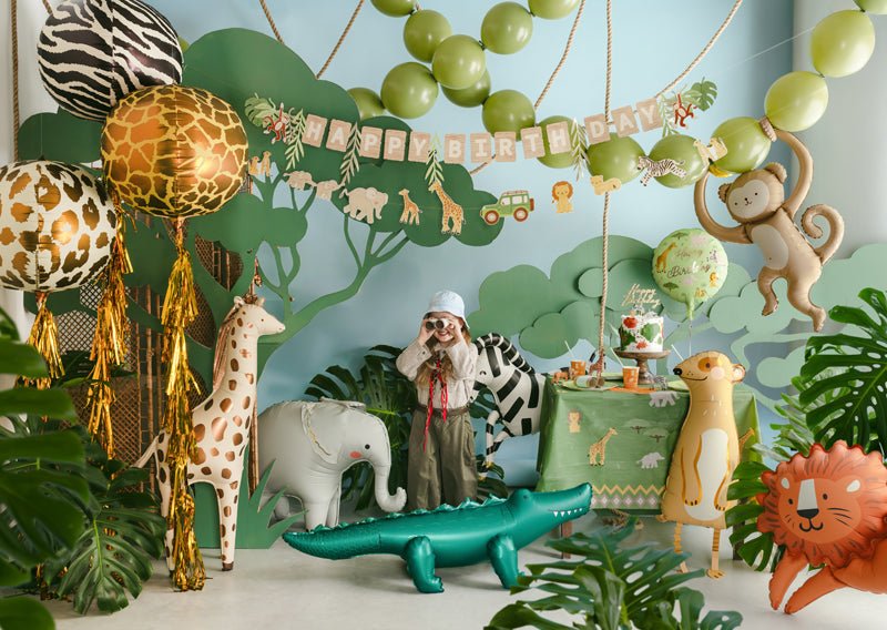 Happy Birthday Letterslinger Safari 1,8m van Partydeco koop je bij Partywinkel