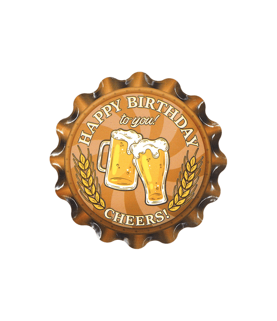 Happy Birthday Onderzetters Oranje 11cm van Paper Dreams koop je bij Partywinkel