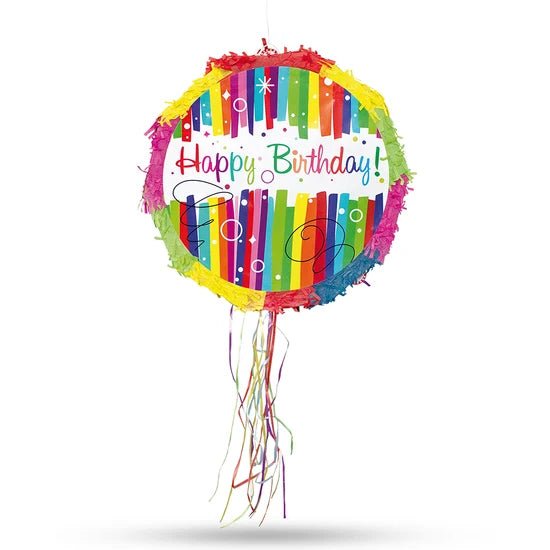 Happy Birthday Pinata Gekleurd van VDV Benefit koop je bij Partywinkel