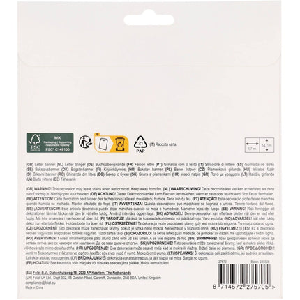 Happy Birthday Slinger Voetbal It'S A Goal 1,5m van Folat koop je bij Partywinkel