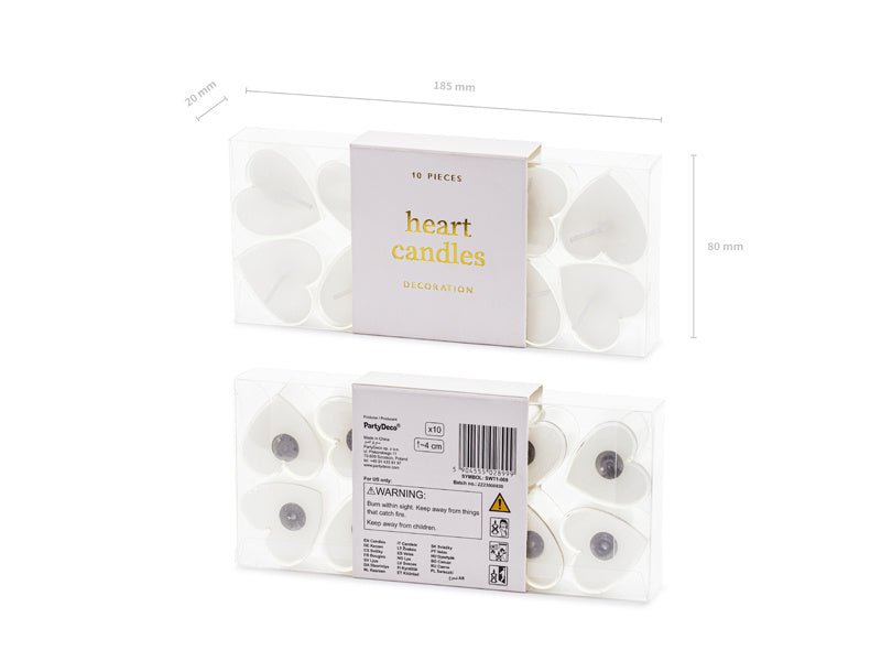 Hart Kaarsen 4cm van Partydeco koop je bij Partywinkel