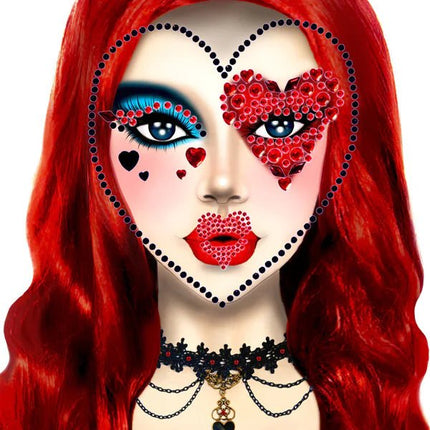 Hartenvrouw Gezicht Stickers van Leg Avenue koop je bij Partywinkel