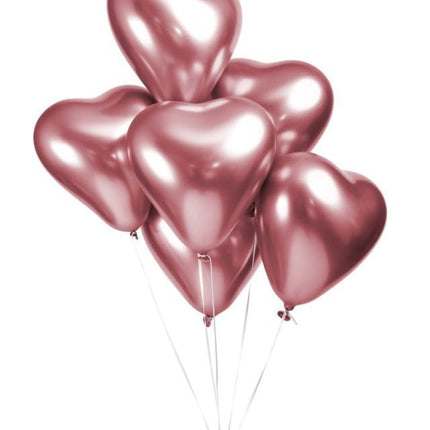 Hartjes Ballonnen Roze 30cm 6st van WeFiesta koop je bij Partywinkel
