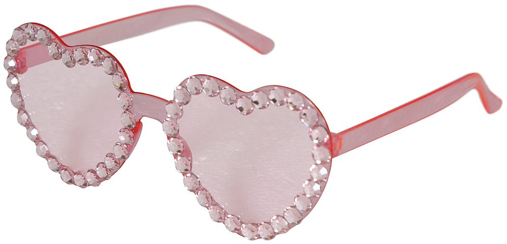 Hartjes Bril Roze Diamantjes - Partywinkel - 8434077182383