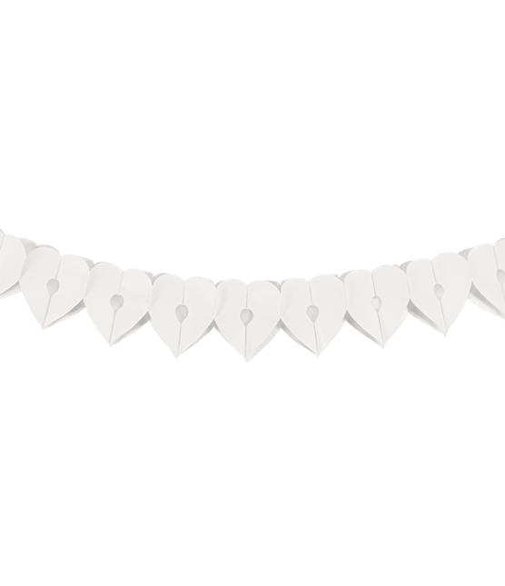 Hartjes Slinger Wit 6m van Paper Dreams koop je bij Partywinkel