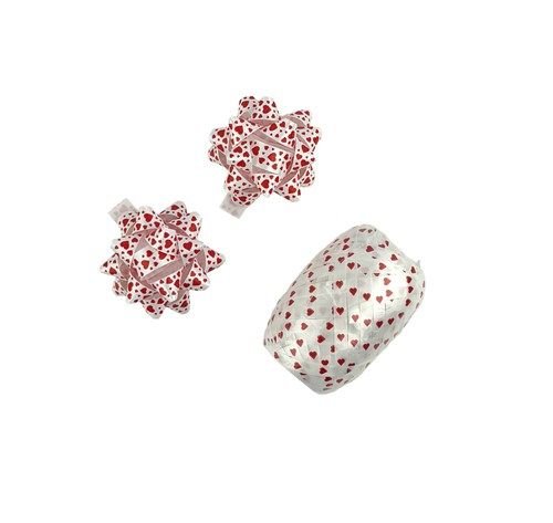 Hartjes Strik Rood Zilver Set 3 delig van Haza Witbaard koop je bij Partywinkel
