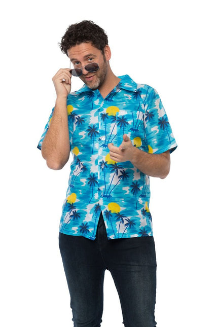 Hawai Shirt Blauw van Partychimp koop je bij Partywinkel