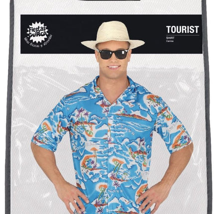 Hawaii Blouse Heren - Partywinkel - 8434077802342