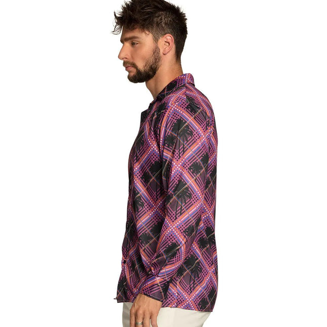 Hawaii Blouse Heren Palmboom van Boland koop je bij Partywinkel