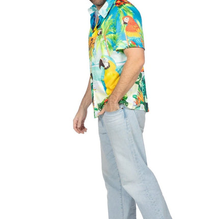 Hawaii Blouse Heren Papegaai van Wilbers & Wilbers koop je bij Partywinkel
