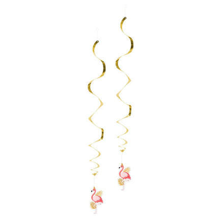 Hawaii Hangdecoratie Flamingo 85cm 2st van Boland koop je bij Partywinkel