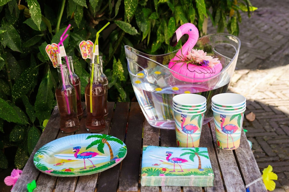 Hawaii Servetten Flamingo 33cm 20st van Folat koop je bij Partywinkel