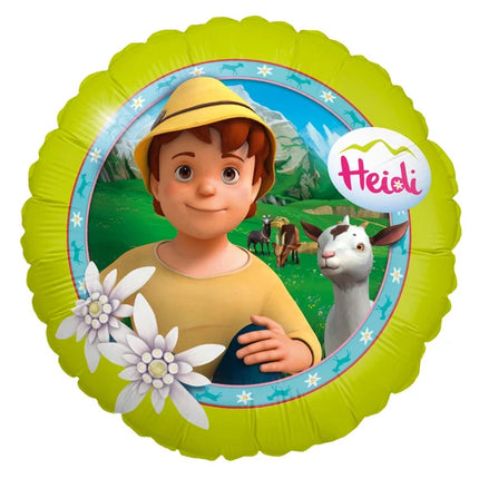 Palloncino Heidi all’elio verde vuoto, 45 cm