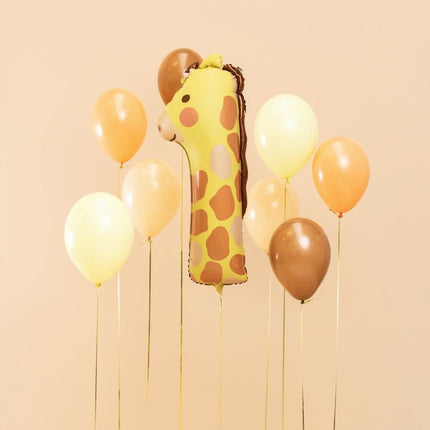 Helium Ballon 1 Jaar Giraffe Leeg 82cm van Partydeco koop je bij Partywinkel