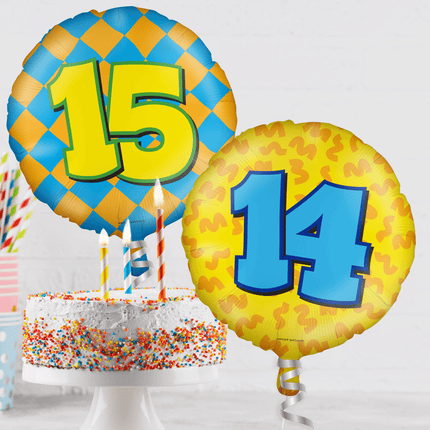Helium Ballon 10 Jaar Gekleurd Leeg 46cm van Paper Dreams koop je bij Partywinkel
