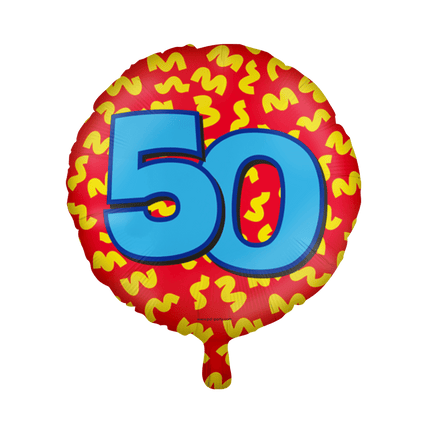 Helium Ballon 50 Jaar Gekleurd Leeg 46cm van Paper Dreams koop je bij Partywinkel
