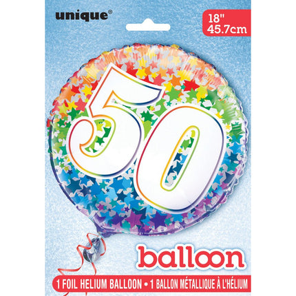 Helium Ballon 50 Jaar Sterren leeg van Unique koop je bij Partywinkel