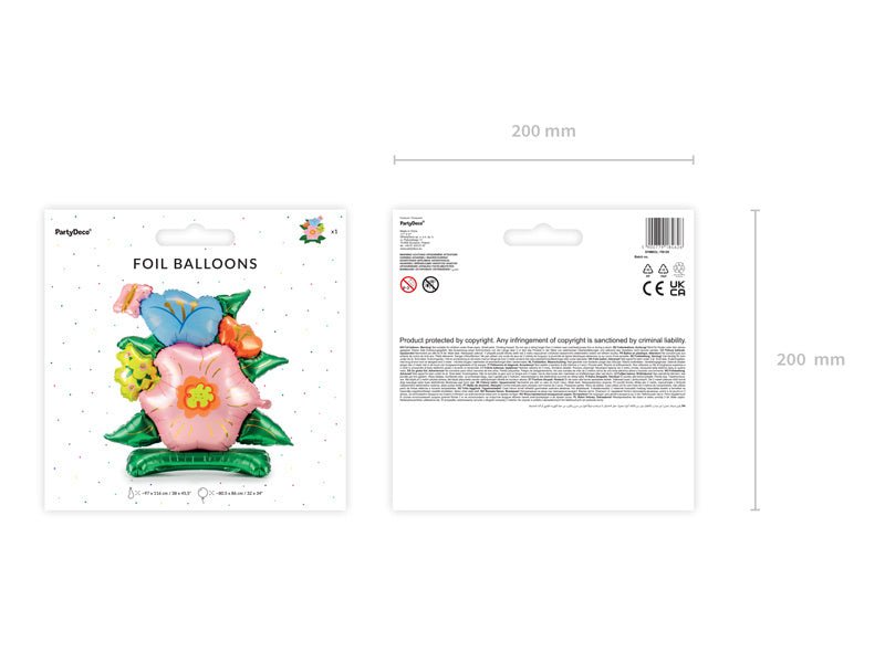 Helium Ballon Bloemen Standaard Leeg 1,16m van Partydeco koop je bij Partywinkel