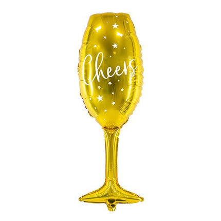 Helium Ballon Champagne Glas Leeg 80cm van Partydeco koop je bij Partywinkel