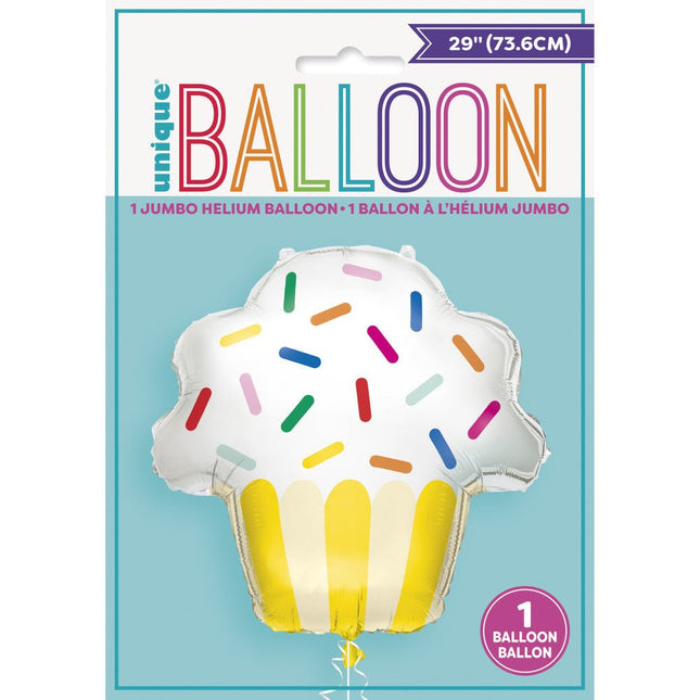 Helium Ballon Cupcake 74cm leeg van Unique koop je bij Partywinkel
