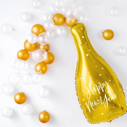 Helium Ballon Fles Happy New Year Leeg 82cm van Partydeco koop je bij Partywinkel