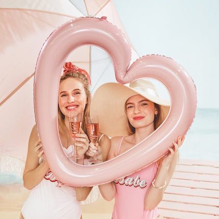 Helium Ballon Frame Hart Leeg 72cm van Partydeco koop je bij Partywinkel