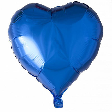 Helium Ballon Hart Blauw 46cm leeg van WeFiesta koop je bij Partywinkel