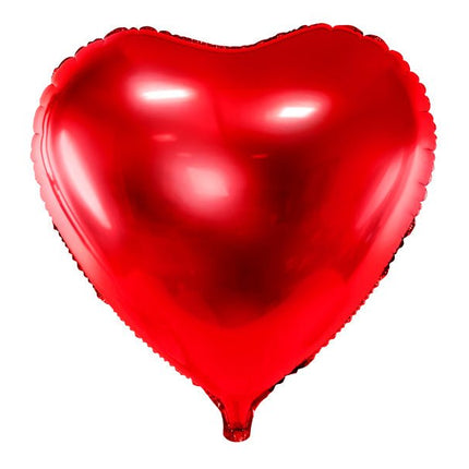 Helium Ballon Hart Rood Leeg 61cm van Partydeco koop je bij Partywinkel