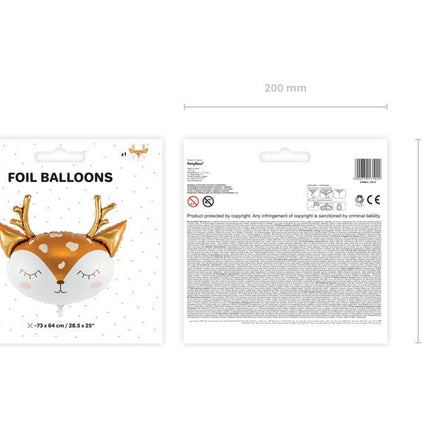 Helium Ballon Hert Leeg 73cm van Partydeco koop je bij Partywinkel