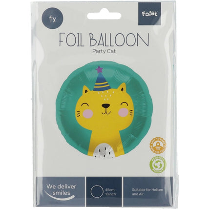 Helium Ballon Kat Leeg 45cm van Folat koop je bij Partywinkel