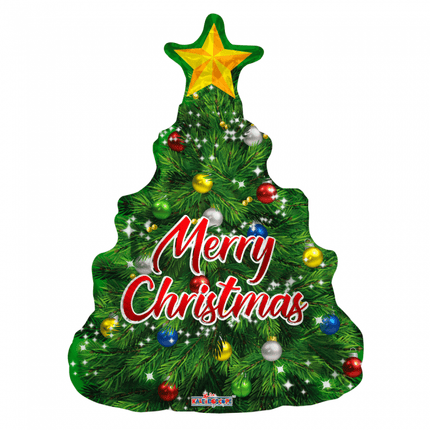 Helium Ballon Kerstboom 91cm leeg van WeFiesta koop je bij Partywinkel