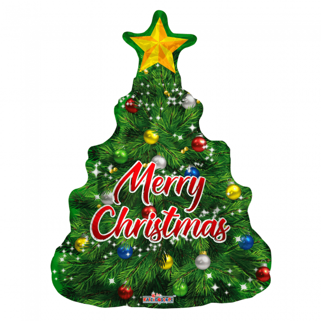 Helium Ballon Kerstboom 91cm leeg van WeFiesta koop je bij Partywinkel