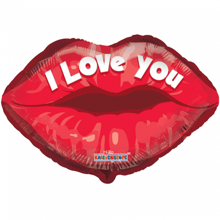 Helium Ballon Lippen I Love You 45cm leeg van WeFiesta koop je bij Partywinkel