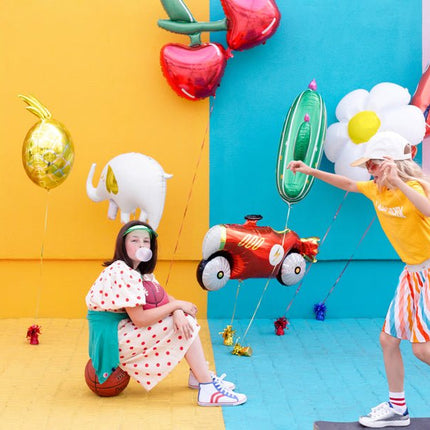 Helium Ballon Race Auto Leeg 1,11m van Partydeco koop je bij Partywinkel