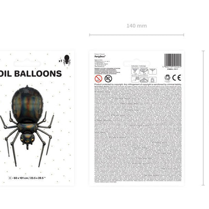 Helium Ballon Spin Leeg 1,01m van Partydeco koop je bij Partywinkel