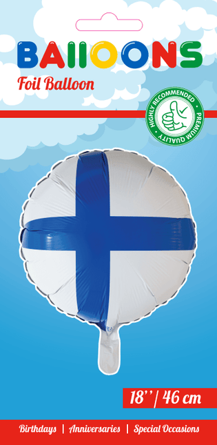 Helium Ballon Vlag Finland 45cm leeg van WeFiesta koop je bij Partywinkel